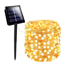 10m Solar Copper Wire String Lights 100 LEDs Waterproof Garden Lamp