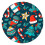 Toalha de mesa redonda de 52 polegadas com borda elástica – Elegante e prática para as refeições de Natal. 1