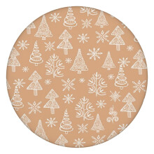 Rond feestelijk tafelkleed van 112 cm (44 inch) met elastische rand, zorgt voor een veilige bedekking tijdens uw kerstdiner.