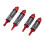 2 Paar Aluminium RC-Stoßdämpfer 1/10 Rot Silber 6