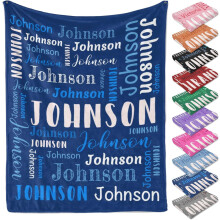 Custom Blanket Personalized Blankets and Throws Customized Blanket with Name for Baby Kids Adult Gifts for Christmas Birthday Valentines Day