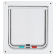 Cat Lock Security Flip Door Plastic Small Pet Gate White L