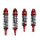 2 Paar Aluminium RC-Stoßdämpfer 1/10 Rot Silber 5