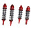 2 Paar Aluminium RC-Stoßdämpfer 1/10 Rot Silber 15