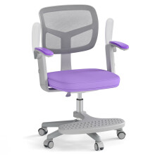 Silla de escritorio infantil, altura ajustable 41-52 cm, color morado