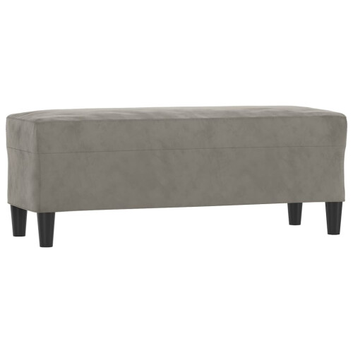 VidaXL vidaXL Sitzbank Hellgrau 100x35x41 cm Samt