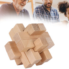 Wooden Interlocking Puzzle Toy Brain Teaser Game for Adults