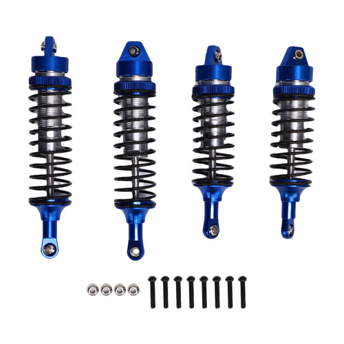 2 Paare 1/10 Vorder-/Hinterstoßdämpfer Blau/Silber RC 1