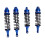 2 Paare 1/10 Vorder-/Hinterstoßdämpfer Blau/Silber RC 13