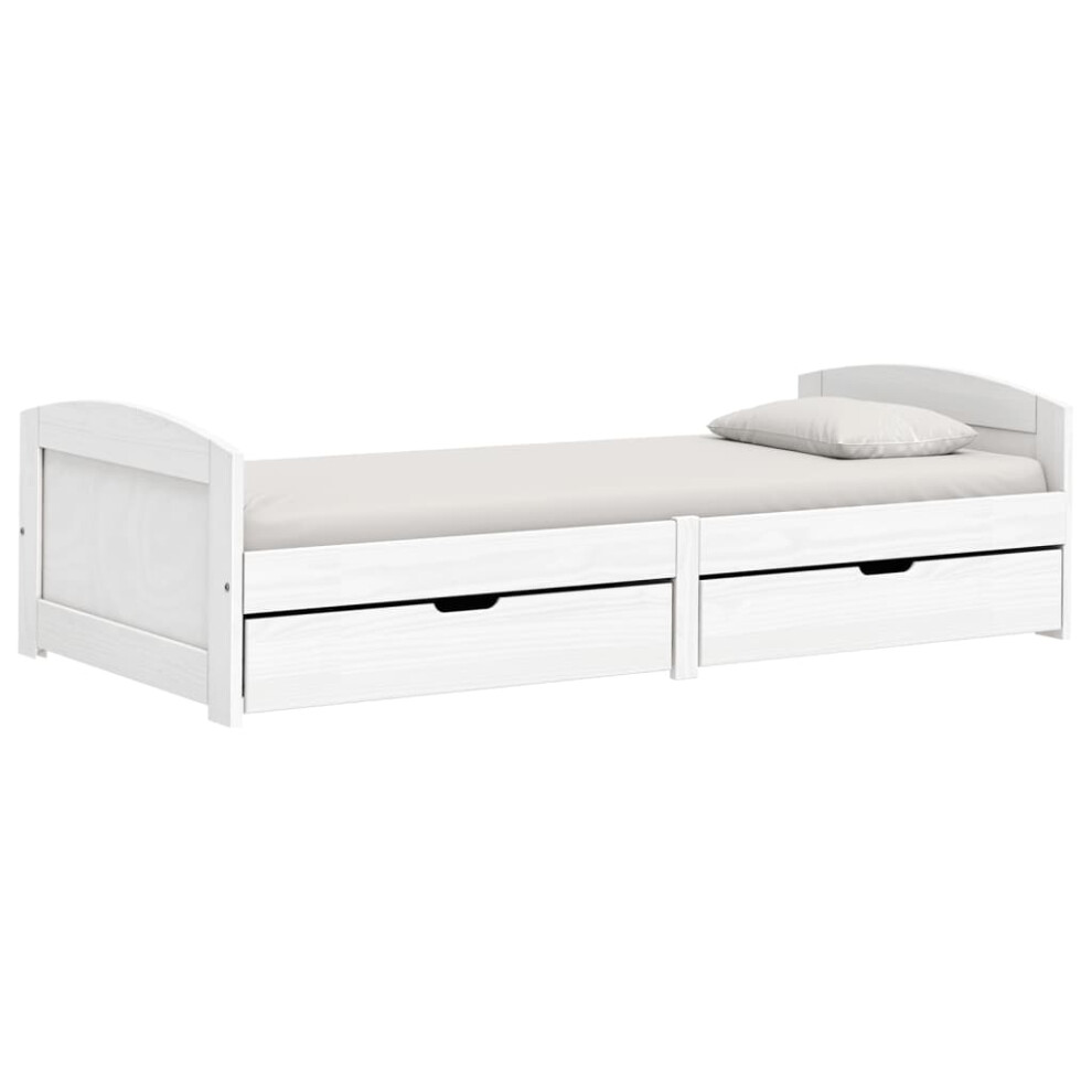 Vidaxl Day Bed With 2 Drawers Without Mattress "Irun" White 90X200 Cm