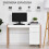 Homcom Mesa de Escritorio Blanco 112.5 x 50 x 75.5 cm 2