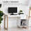 Homcom Mesa de Escritorio Blanco 112.5 x 50 x 75.5 cm 3