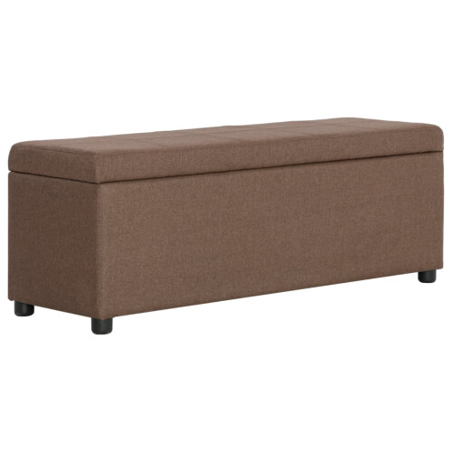 VidaXL vidaXL Bank mit Staufach 116 cm Braun Polyester