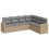 VidaXL vidaXL 6-tlg. Garten-Sofagarnitur mit Kissen Beige Poly Rattan 1