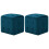 VidaXL vidaXL Pouf 2 Stk. Blau 30x30x30 cm Samtstoff 1