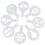 8 Pcs White Baking Stencils Plastic Stencils For Cake Decorating 4