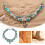 Women's Starfish Anklet Alloy Turquoise Beaded Boho Style 2