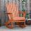 Outsunny Sillón Mecedora de Madera Marrón 77 x 94 x 97 cm 2