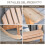 Outsunny Sillón Mecedora de Madera Marrón 77 x 94 x 97 cm 6