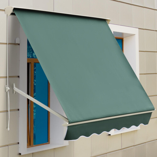 Outsunny Toldo de Ventana Verde 180 x 70 x 0 cm 1