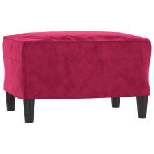 vidaXL Fußhocker Weinrot 60x50x41 cm Samt