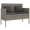 VidaXL vidaXL Gartenbank mit Kissen Grau Poly Rattan 1