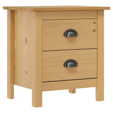 (1 pcs) vidaXL 1/2x Solid Wood Pine Bedside Cabinet 46x35x49.5cm Stand Multi Colours