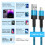 6-Pack Nylon Braided USB-A to Lightning Cables (6FT & 10FT), 3A Fast Charging & Data Sync, Compatible with iPhone/iPad 8