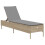 VidaXL vidaXL Sonnenliege mit Auflage Beige Poly Rattan 1
