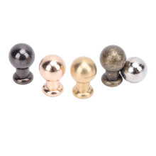 5Pcs Zinc Alloy Round Head Leathercraft Rivets, Gold, Silver, Black