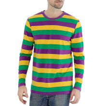 (XL, Army Green) Men's striped crew neck long-sleeved T-shirt, basic casual top red11 XXXXL
