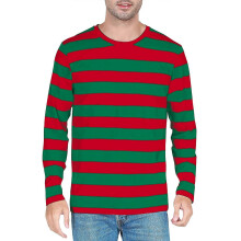 (M, Army Green) Men's striped crew neck long-sleeved T-shirt, basic casual top red11 XXXXL