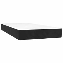 vidaXL Taschenfederkernmatratze Mittel Schwarz 100x210x20 cm Samt