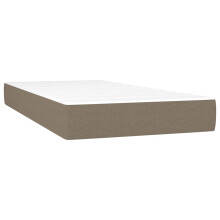 vidaXL Taschenfederkernmatratze für Kinder Mittel Taupe 80x160 cm Stoff