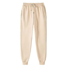 (S, Beige) Men's Pants Pants Sweatpants Hip-hop Pants Legging Padded Casual Pants