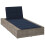 VidaXL vidaXL Sonnenliege mit schwebender Auflage Grau Poly Rattan 1