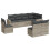 VidaXL vidaXL 8-tlg. Garten-Sofagarnitur mit Kissen Hellgrau Poly Rattan 1