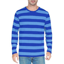 (XL, Army Green) Men's striped crew neck long-sleeved T-shirt, basic casual top red11 XXXXL