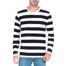 (XL, Army Green) Men's striped crew neck long-sleeved T-shirt, basic casual top red11 XXXXL