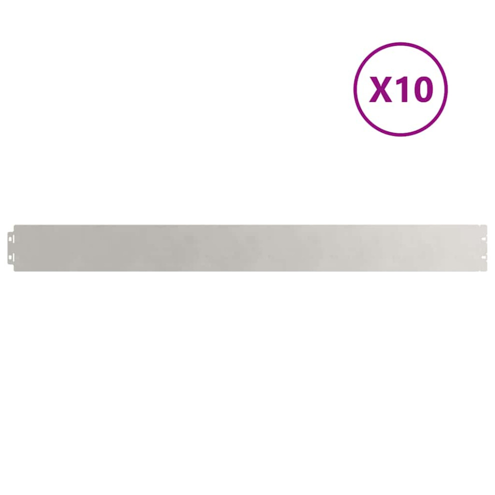 Vidaxl Lawn Edgings 10 Pcs 10X103 Cm Stainless Steel 8721158659019