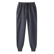 (S, Beige) Men's Pants Pants Sweatpants Hip-hop Pants Legging Padded Casual Pants