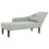 VidaXL vidaXL Chaiselongue mit Kissen Hellgrau Samt 1