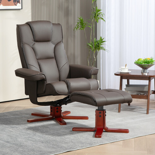 Homcom Sillón Reclinable Marrón 83 x 78 x 105 cm 1
