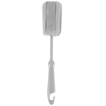 (Short handle, Gray) 1Pc Sponge Brush Milk Bottle Cup Glass Washing Cleaning Kitchen Cleaner Tools Cup Cleaning Brush Plastic Long Handle