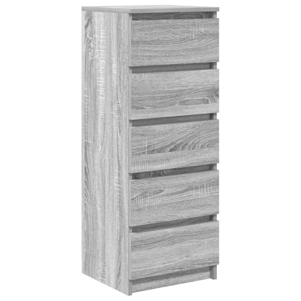 Vidaxl Sideboard With Drawers Grey Sonoma 37.5X35x99 Cm Engineered Wood