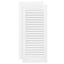 vidaXL Schranktüren Lamellen-Design 2 Stk. Weiß 69x29,5 cm