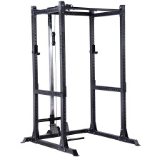 (GM2 Power Rack & Dual Cable Pulley System) GYM MASTER GM2 Power Rack Squat Cage with Cable Pulley System Home Weight Lifting Training