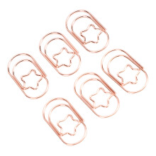 100 pcs Rose Gold Star Shaped Paper Clips Stainless Steel Organizer Clips