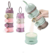 (4 couches, Vert) Bo?te de lait en poudre, distributeur de lait en poudre, r??cipient pour lait en poudre, bo?te de rangement pour lait en poudre