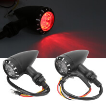 12V Vintage Double Color LED Motorcycle Turn Signal Light Universal